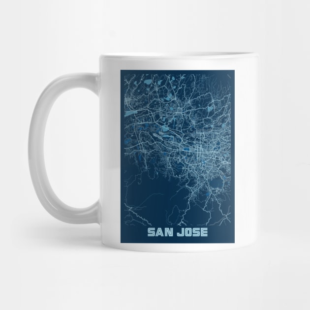 San Jose - Califonia Peace City Map by tienstencil